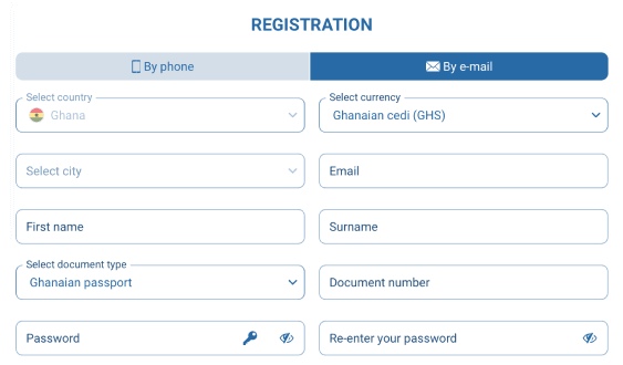 Register an account