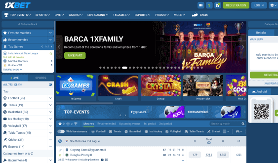 Visit the 1xBet website